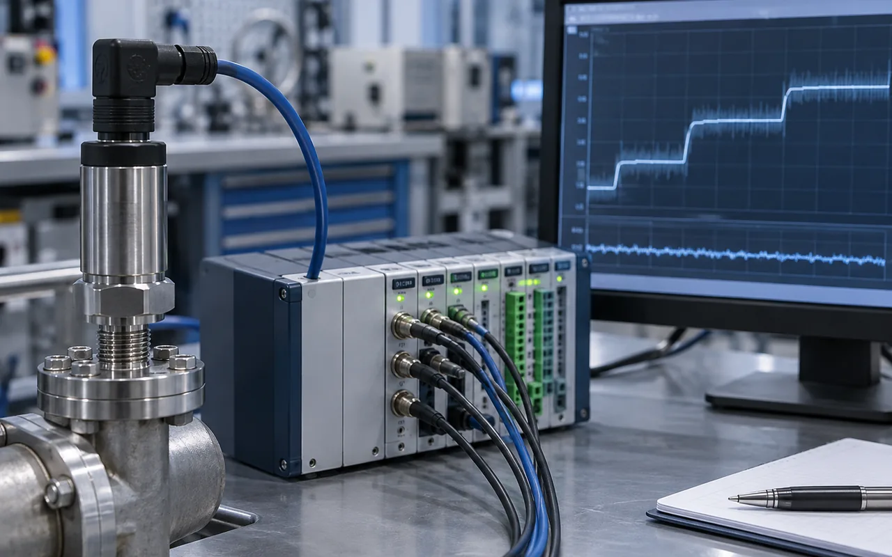 Sensor signal chain with conditioning electronics and a filtered measurement waveform